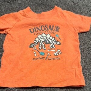 Dinosaur Fossil Expert Orange Kids T-Shirt 12M 3LM